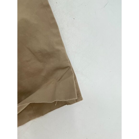 Talbots Petites Women's Flat Front Chino Khaki Crop Pants Back Leg Seam Size 2P - Picture 13 of 14